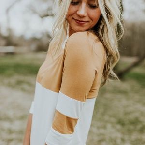 Roolee Olivia Colorblock top, new with tags